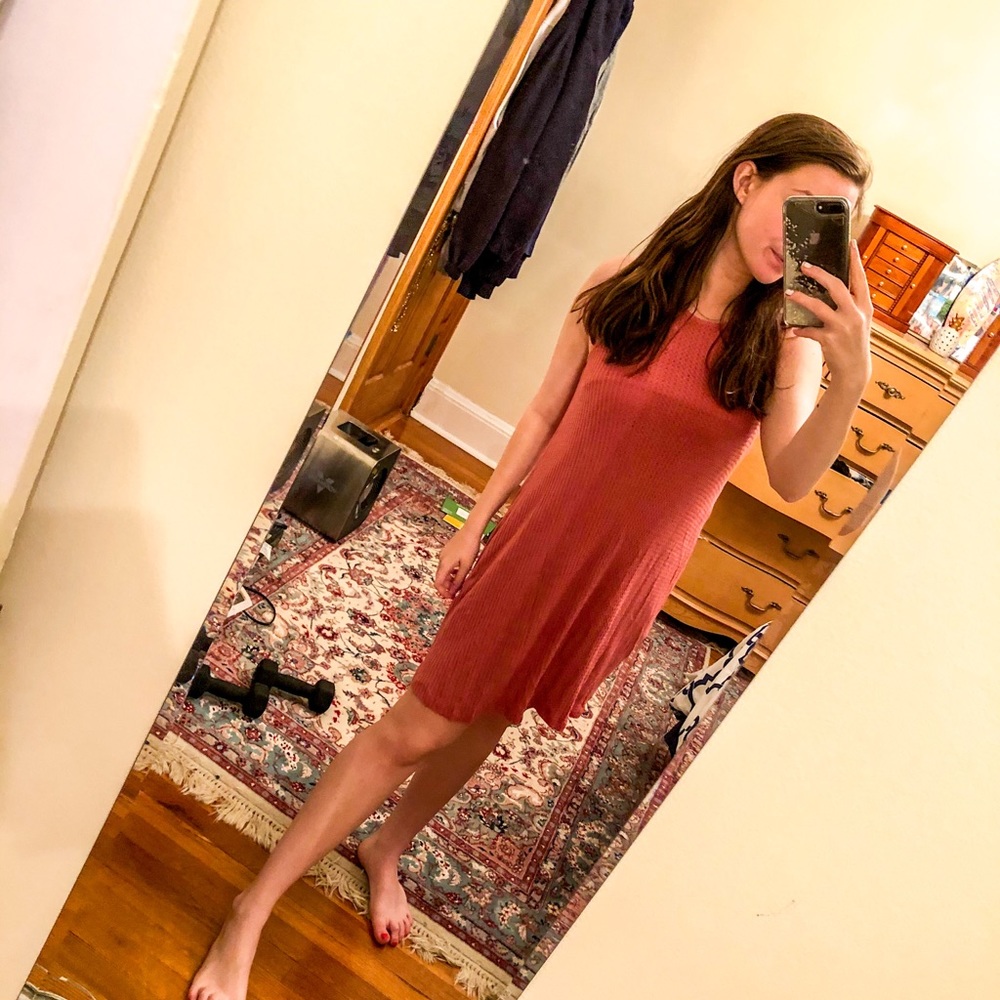 Pink/red tank dress